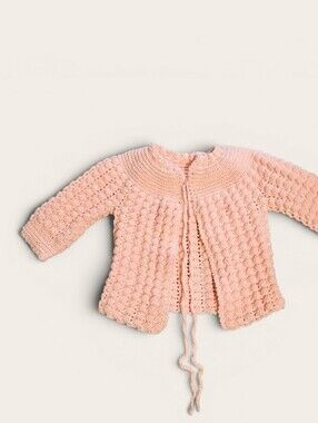 Handmade Pale Pink Crochet Baby Cardigan